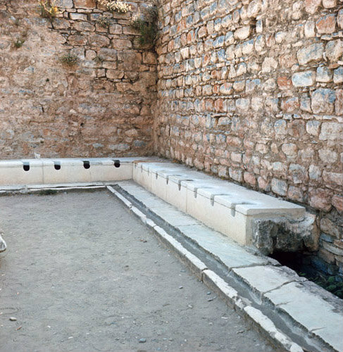 Turkey Ephesus  part of the public latrines near Hadrians Temple