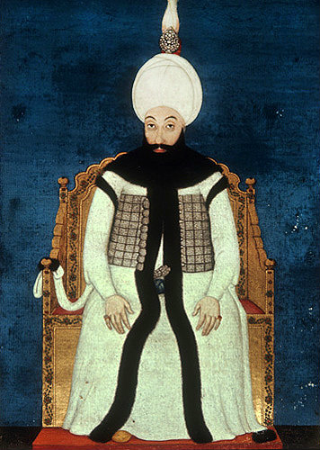 Sultan Abdulhamid I, 1774-1789, portrait from nineteenth century manuscript no 3109, Topkapi Palace Museum, Istanbul, Turkey