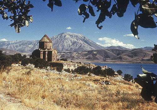 Turkey, Armenian Church on the Island of Achthamar on Lake Van