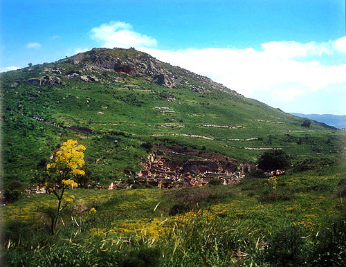 Mount Pion, Roman Skolastika baths below, dating from the first century Ephesus, Turkey