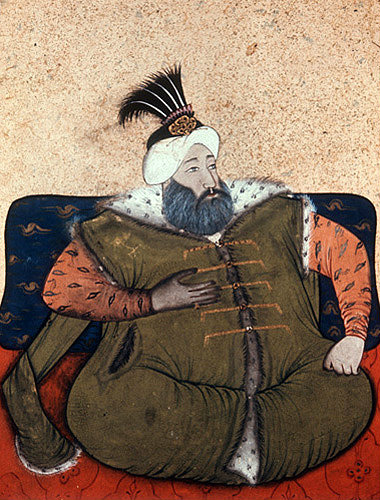 Sultan Suleyman II, 1687-1691, portrait from nineteenth century manuscript no 3109, Topkapi Palace Museum, Istanbul, Turkey