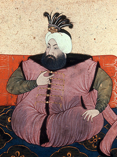 Sultan Ahmed II 1691-1695, portrait from nineteenth century manuscript no 3109, Topkapi Palace Museum, Istanbul, Turkey