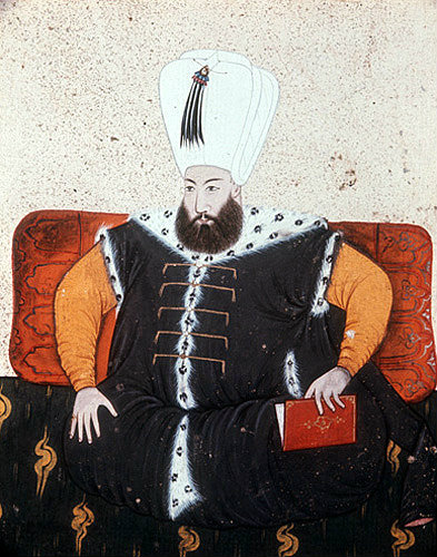 Sultan Mustafa I, 1617-18 and 1622-3, portrait from nineteenth century manuscript no 3109, Topkapi Palace Museum, Istanbul, Turkey