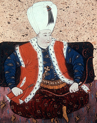 Sultan Osman II 1618-1622, portrait from nineteenth century manuscript no 3109, Topkapi Palace Museum, Istanbul, Turkey