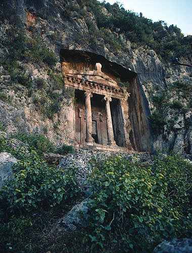 Turkey, Fethiye, Lycia, tomb of Amyntas, 350 BC