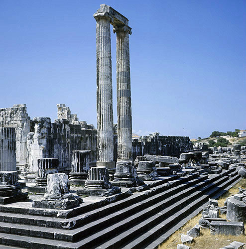 Temple of Apollo, 300 BC to second century AD, view from north east, Didyma, Turkey