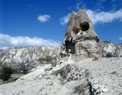 Turkey, Cappadocia, Ninnazan el Nazar Kilise (Church ) dating from the 10th century, valley near to Macan