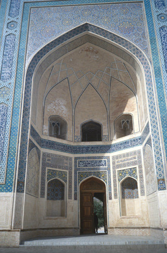 Uzbekistan, Bukhara, entrance to the Kalon Mosque
