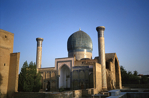 Uzbekistan, Samarkand, Gur Emir Mausoleum, tomb of Timur, central Asian emperor known as Tamburlaine the Great