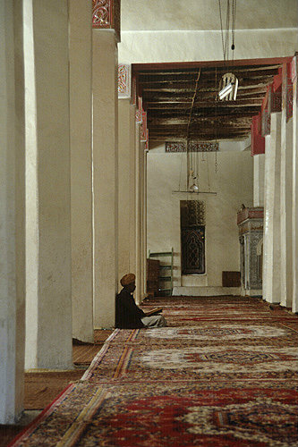 Interior of twelfth century Great Mosque, Jibla, Yemen