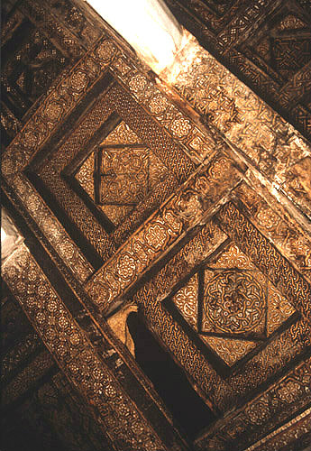 Mosque ceiling, El Abbas, Yemen