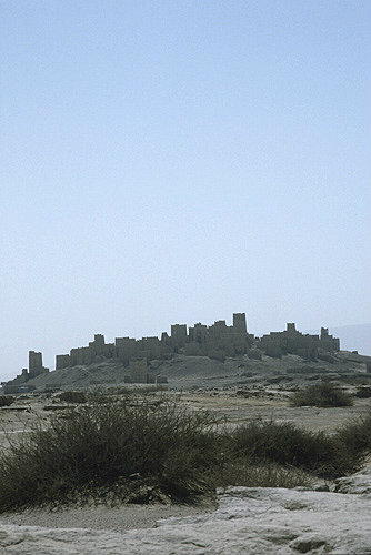 Old village in distance, Marib, Yemen