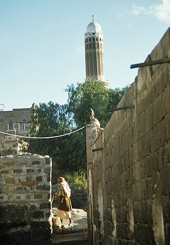 Side alley and mosque, Sana