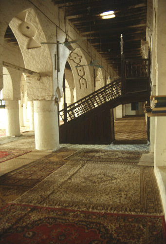 Great Mosque, built 628 AD, interior, Zabid, North Yemen