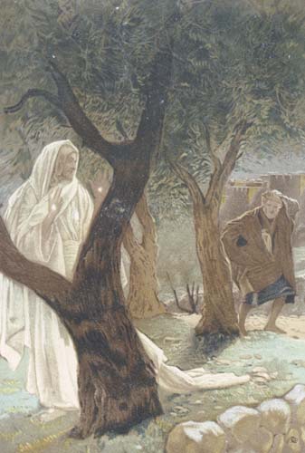 Jesus appearing to St Peter, 19th century painting by James Tissot, Great Britain