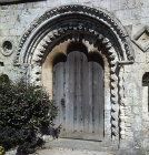 Church of St Mary the Virgin, twelfth century, doorway in bell-tower, Climping, West Sussex, England