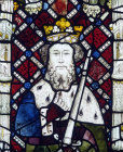 Edward the Confessor,  Great West Window, Canterbury Cathedral, Kent, England, 15th century stained glass