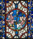 Lincoln Cathedral east window of the south aisle Moses teaching, 13th century stained glass