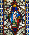 Lincoln Cathedral east window of the south aisle, St Nicholas, 13th century stained glass