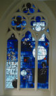 West window, depicting Heaven, designed by John Piper, made by Patrick Reyntiens, 1968, St Paul