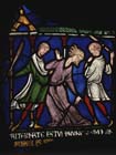 Cure of Matilda of Cologne, 13th century stained glass, north aisle, Trinity Chapel, Canterbury Cathedral, Kent, England