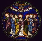 The Ascension window, number X, south quire triforium, Canterbury Cathedral, 13th century stained glass
