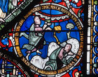 Enoch praying, and transported to Heaven, thirteenth century, Chapel of Saints and Martyrs of our time, Canterbury Cathedral, Kent, England