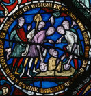 Joseph in the pit, thirteenth century Bible window, Corona Chapel, Canterbury Cathedral, Kent, England