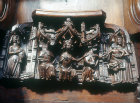 Misericord in Worcester Cathedral, Worcestershire, fourteenth century, the judgement of Solomon