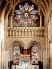 Rose window and high altar, nineteenth century, Christchurch Cathedral, Oxford, England