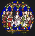 Christ Child Teaching,  Bible Window no 2,  panel 29, Canterbury Cathedral, 13th century stained glass, Canterbury, Kent, England