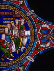 Six Ages of The World represented by Adam  Noah Abraham David  Jeconiah and  Christ Poor Mans bible window 2 Canterbury Cathedral