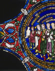 The Six Ages of Man, Bible window no 2, panel 19, Canterbury Cathedral, 13th century stained glass, Canterbury, Kent, England