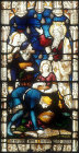 Manna from Heaven, detail of window 26, twentieth century, Bury St Edmunds Cathedral, Suffolk, England