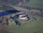 Restormel castle, 13th century, aerial view from the S W, Cornwall, England, Great Britain