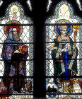 Saints Jerome and Gregory, south nave aisle window no.2, Cooper Abbs, Exeter Cathedral, Devon, England