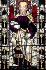 Joshua, south nave aisle window no.4, twentieth century, Clayton and Bell, Exeter Cathedral, Devon, England