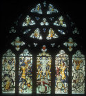 Window no 5 commemorating 1942 air raid, twentieth century, Christopher Webb, Exeter Cathedral, Devon, England