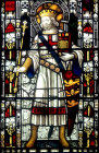 Edward I window no.4, south nave aisle, twentieth century, Clayton and Bell, Exeter Cathedral, Devon, England