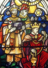 Adoration of the Magi, east window, Lady Chapel, Exeter Cathedral, Devon, England