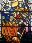 Adoration of the Shepherds, east window, twentieth century, Lady Chapel, Exeter Cathedral, Devon, England