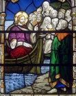 Christ on the lakeside, window no 6, Burlison and Grylls, twentieth century, south nave aisle, Exeter Cathedral, Devon, England