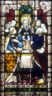 Passover, detail from window 25b, twentieth century, St Edmundsbury Cathedral, Bury St Edmunds, Suffolk, England