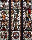 Knights, fourteenth century, north clerestory, Tewkesbury Abbey, England