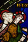Peter Andrew and Christ  detail panel 7 Bible Window 2 North Quire Canterbury 13th century