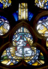Lamb of God, tracery of the east window by Marion Grant, Lady Chapel, Exeter Cathedral, 20th century