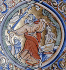Abraham sacrificing Isaac, Winchester Bible, 12th century