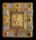 Sion Gospels, 1000 AD, with twelfth century German cover of beech overlaid with plaques of gold and precious stones, enamelled, V&A Museum, No 567-1813, LondonEngland
