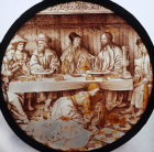 Mary Magdalene wiping the feet of Christ, Flemish roundel, circa 1510, now in Victoria and Albert Museum, London, England
