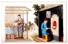 Firing Chinese porcelain, engraving from La Chine en miniature, 1811, by Jean Baptiste Joseph Breton de la Martiniere